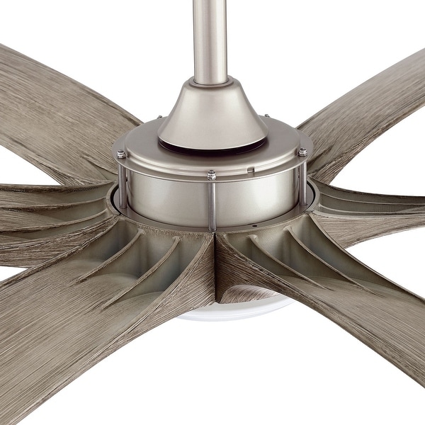 72-inch Driftwood 6-Blade DC Motor Ceiling Fan with Light and Remote