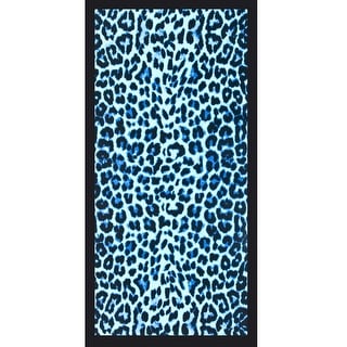 Cheetah Blue 30x60 Brazilian Velour Beach Towel