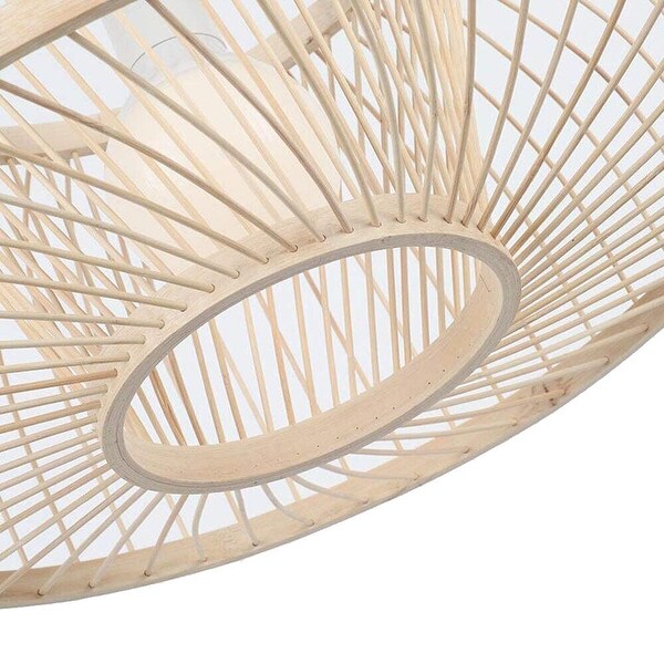 Nulty Bohemian Handmade Cage 1-Light Rattan Bamboo Pendant