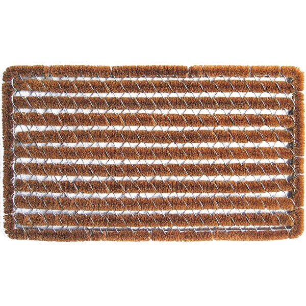 Entryways Rectangle Stripes Shoe Scraper Doormat