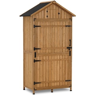 Mcombo Large Outdoor Storage Cabinet with Lock, Oversize Outdoor Storage Shed with Shelves 1970 - 44.4"x29.7"x82.6"