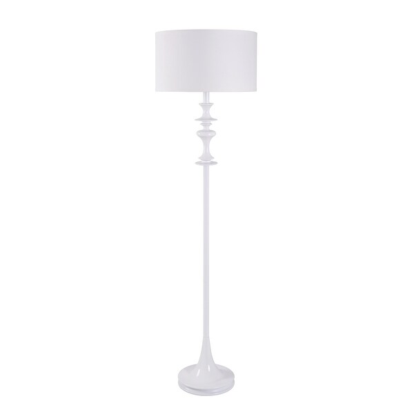 Campeau Gloss White Floor Lamp