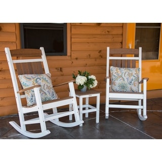 Hawkesbury 3-piece Recycled Plastic Rocking Chair with Side Table Set by Havenside Home