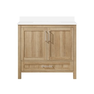Ove Decors Kansas 36 in. Single Sink Bathroom Vanity in White Oak