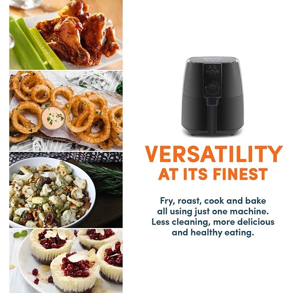 Elite Gourmet 4 Qt. Air Fryer Black