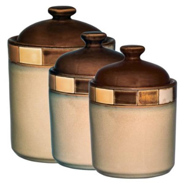Casa Estebana Stoneware 3-piece Canister Set
