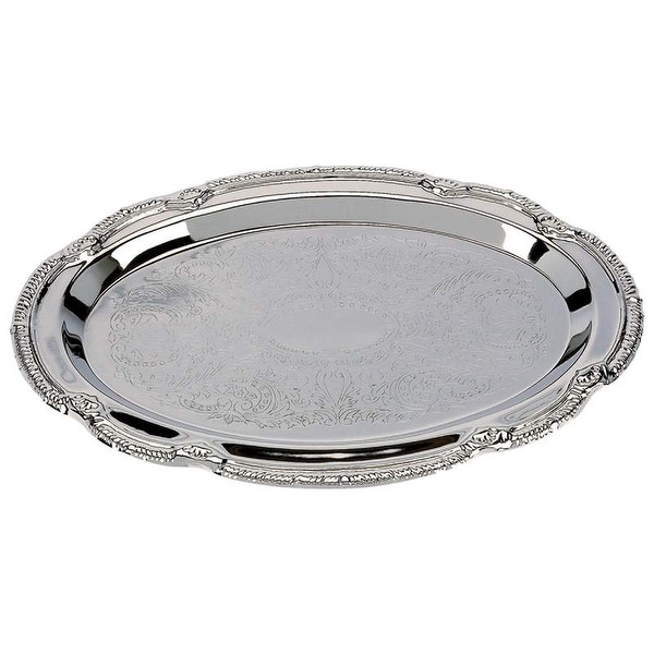 Sterlingcraft Oval Serving Tray - 9.50" L x 6.02" W x 0.05" H
