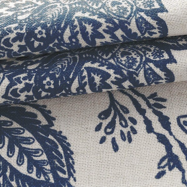 Porch & Den Oleson Jacobean Floral Linen Blend Blackout Window Valance - 52 x 18