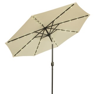 Trademark Innovations 9ft Deluxe Solar/LED Patio Umbrella, Base Not Included