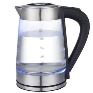 1500W 0.66Gal Electric Tea Kettle with Blue Glass