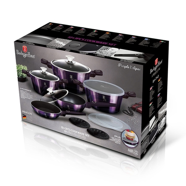 Berlinger Haus 13-Piece Cookware Purple Eclipse Collection - 25 x 15.2 x 7.8