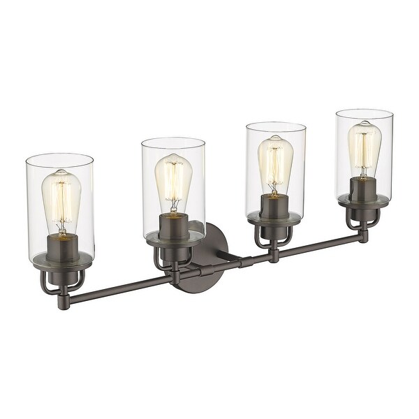 Bathroom Vanity Lights, Gold Bathroom Wall Light Fixtures with Clear Glass Lampshade