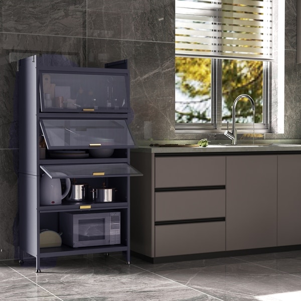 Upgraded Metal Mobile Storage Cabinet with 4 Drawer Vertical Storage Cabinet