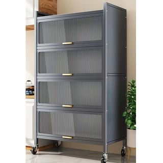 Upgraded Metal Mobile Storage Cabinet with 4 Drawer Vertical Storage Cabinet