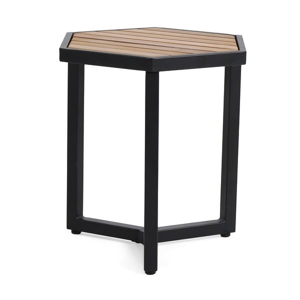 Nahanni Outdoor Acacia Wood Side Table by Christopher Knight Home