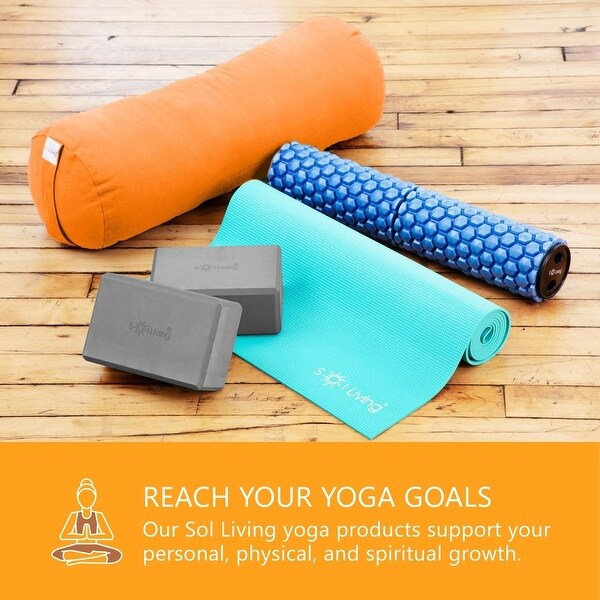Sol Living Exercise Non Slip Foam Yoga Block 4" x 6" x 9" - 2 Pack