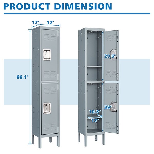 Metal Locker 2 Doors - N/A
