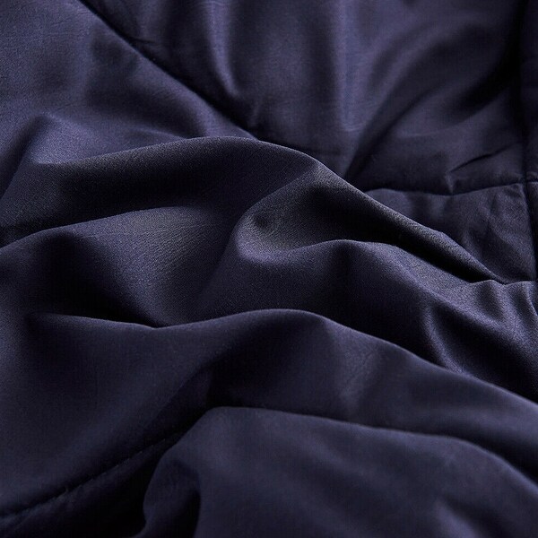 All Seaon Comforter Down Alternative Quilt Duvet Queen Gray Navy