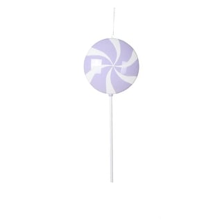 Vickerman 26" Pastel Lavender Flat Round Lollipop on stick. - Purple