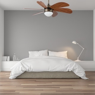 Morgana 38-inch Indoor Smart Ceiling Fan with Light Kit & Wall Control, Works with Alexa/Google Home/Siri