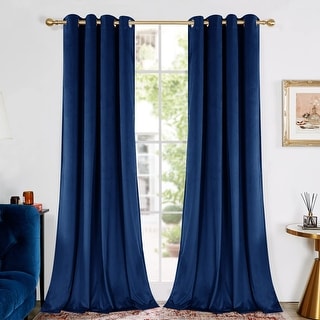 Deconovo Velvet Total Blackout Curtain (2 Panel)