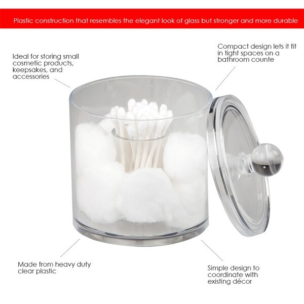 Cotton Pad and Swab Organizer - Clear