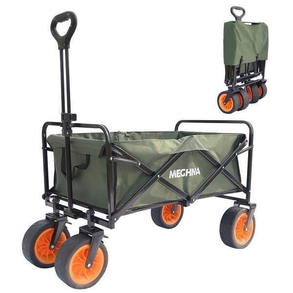 Folding Wagon Cart Outdoor Garden Camping Cart with Removable Fabric