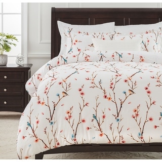 Chanasya Floral Sakura Tree Ultra Soft Duvet Cover
