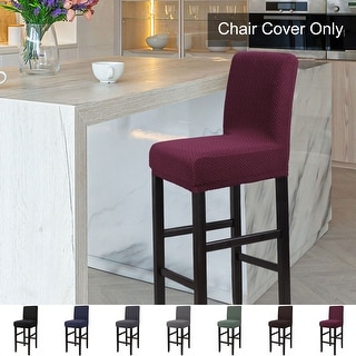 Stretch Bar Stool Covers for Counter Short Back Chair Covers