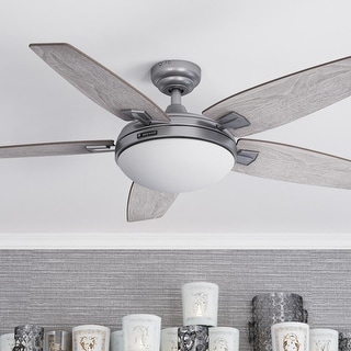 48" Honeywell Carmel Indoor Modern Farmhouse Ceiling Fan with Remote, Pewter