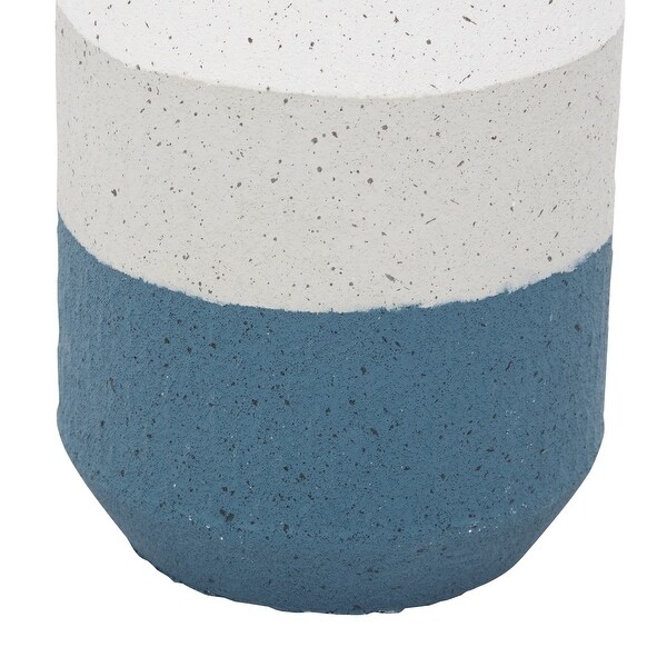 White Metal Coastal Style Vase (Set of 2)