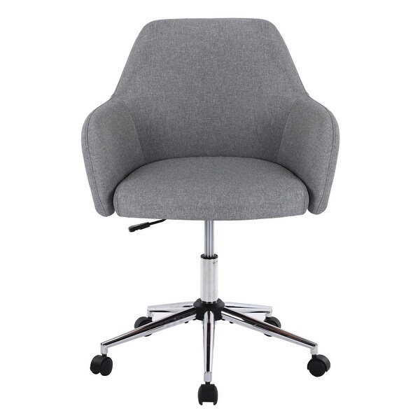Cotton Linen Swivel Task Chair Ergonomic Swivel Accent Chair