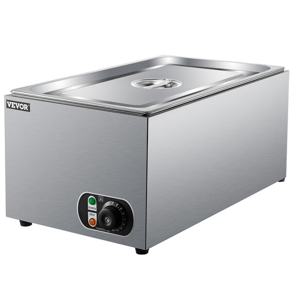 VEVOR Commercial Food Warmer Bain Marie 27Qt Full-Size Buffet Food Warmer SUS - 1000W