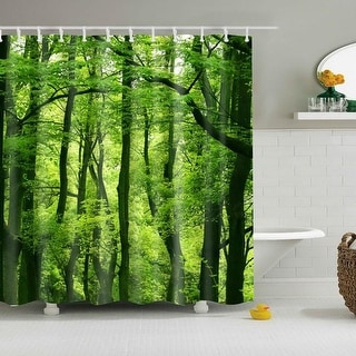 Shower curtain Butterfly Tree Nature Pattern