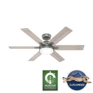 Hunter 52" Georgetown Windmill Ceiling Fan w/LED Light Kit, Remote - Easy 1-2-3 Installation!