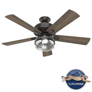 Hunter 52" Canyon Ridge Ceiling Fan w/ LED Light, Handheld Remote - Farmhouse, Rustic, Transitional - Exclusive!