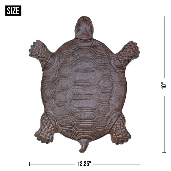 Set of 2 Cast Iron Turtle Garden Stepping Stones