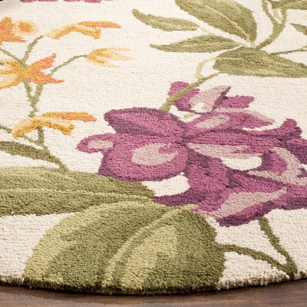 SAFAVIEH Handmade Blossom Cammie Modern Floral Wool Rug
