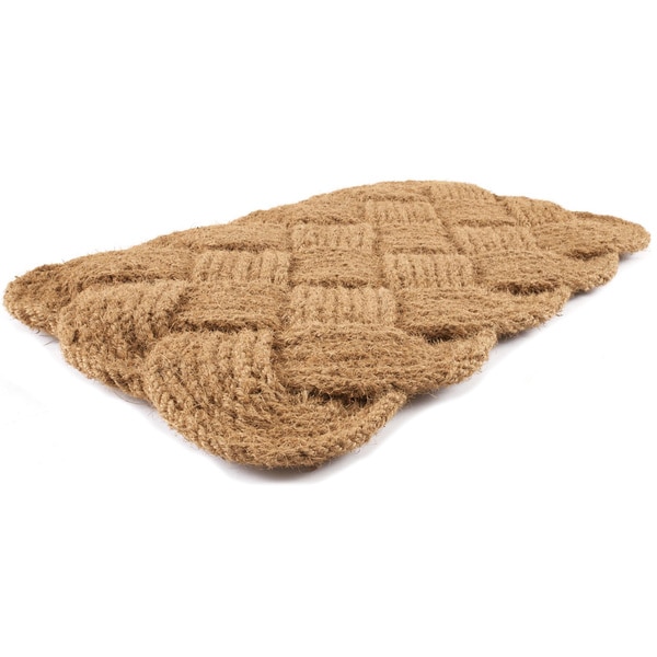 Entryways Hand-woven Knot-ical Coconut Fiber Doormat