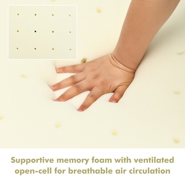 3 inch Bed Mattress Topper Air Cotton for All Night's Comfy Soft Mattress Pad - Off-White