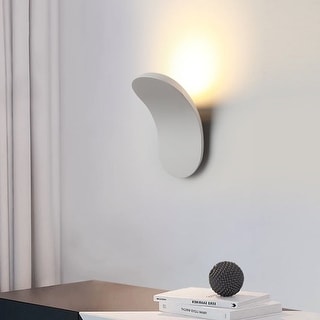 1-Light Minimalist Mini Ambient LED Wall Light - Black, White