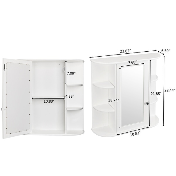 23"Bathroom Furni Vanity Storage Organizer Mounted Wall Cabinet