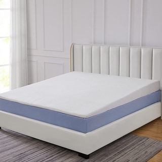 Cheer Collection Acid Reflux Bed Wedge Mattress Topper for Sleeping - White