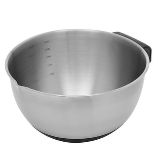 Home Basics 3 Qt. Mixing Bowl with Measurements, Non-Skid Bottom