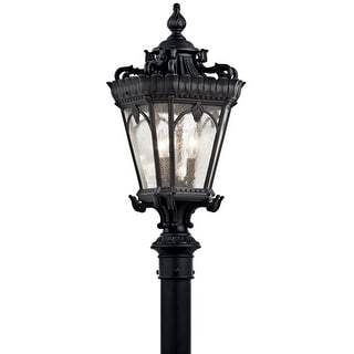 Kichler Lighting Tournai 3-Light Outdoor Post Light Textured Black