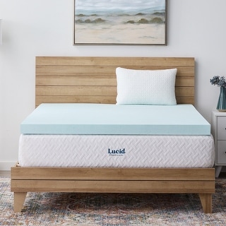 Lucid Comfort Collection 3-inch Gel and Aloe Memory Foam Topper