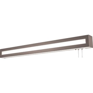 Hayes 3-feet Oil-Rubbed Bronze LED Overbed Fixture, White Acrylic Shade
