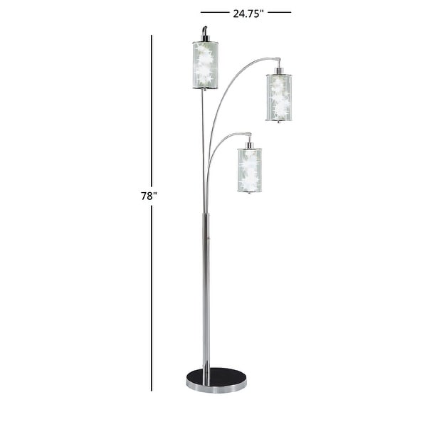 Aries Chrome 3-Light Star Tree Accent Floor Lamp by iNSPIRE Q Bold