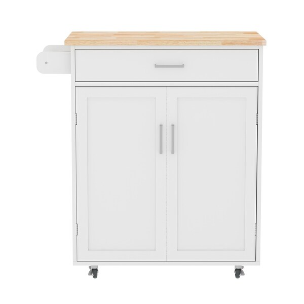 Kitchen island Rolling Trolley Cart with Towel Rack