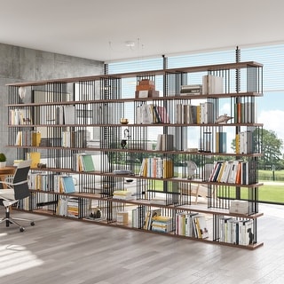 Davee lron Display and Storage Oraanizer Room Divider Bookshelves - 189*86.2*11.8 inches